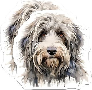 (2 Pack) Goldendoodle Watercolor Magnets - Shaggy Dog Artwork - Pet Parent Refrigerator Decor - 5 Inches On Longest Side - Thick Durable Magnet - Made in USA - MAG25077