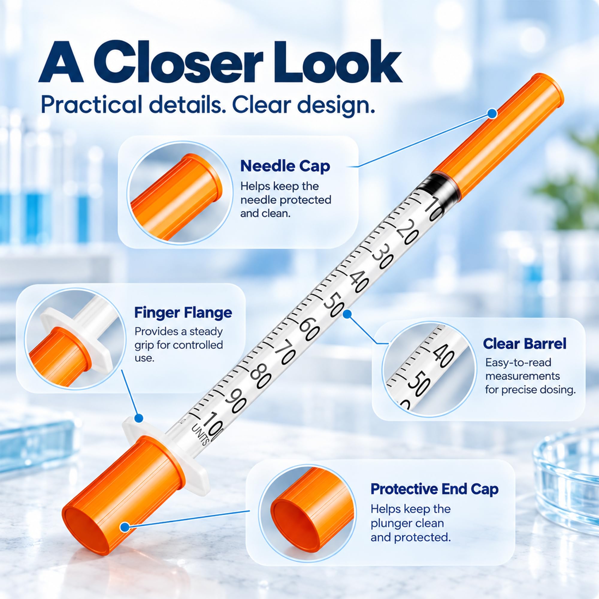 1ml Syringes 30G - 100 Pack | Lab Supplies -2