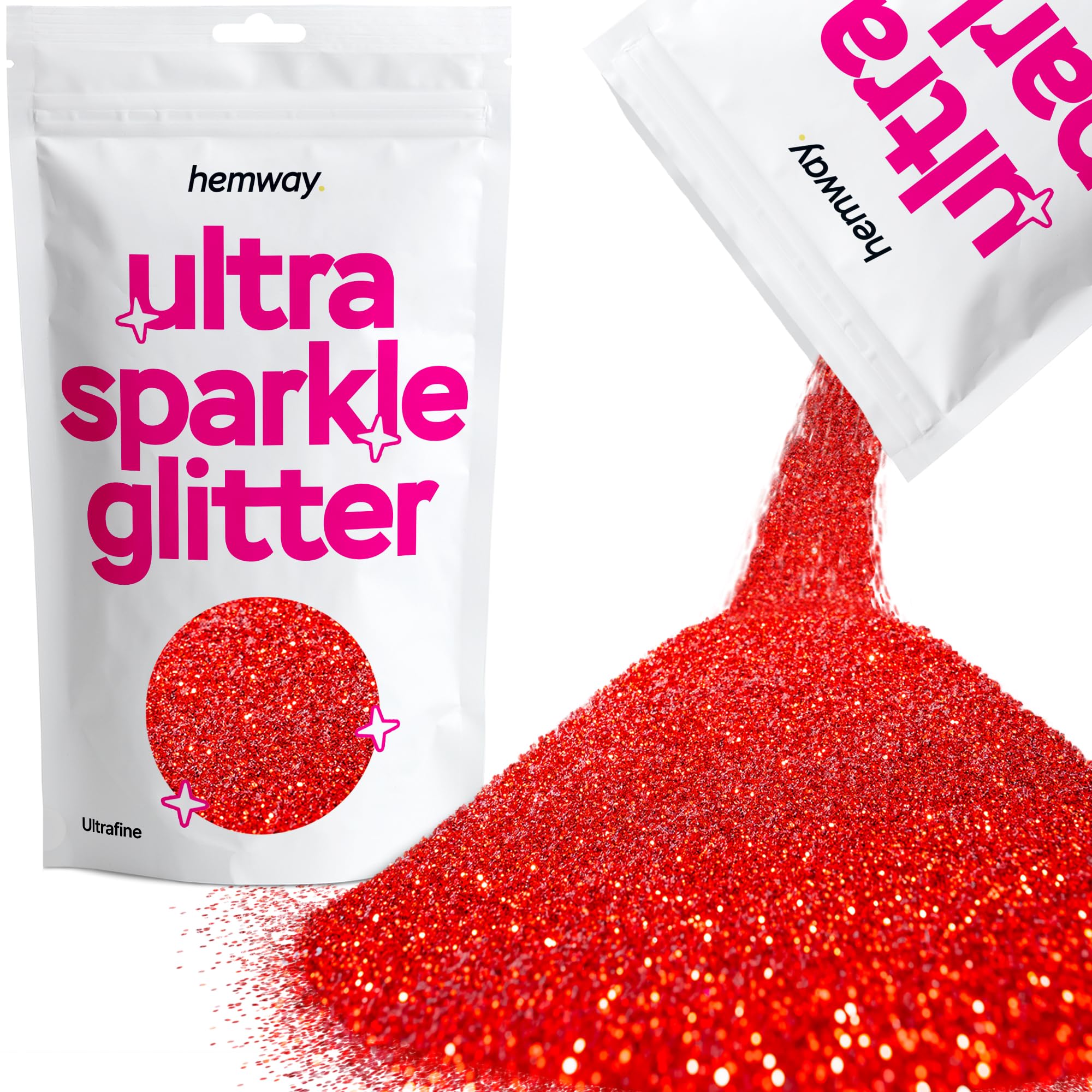 Hemway ultra brillo de la chispa roja 100 g / 0,35 oz multiusos de la resina de epoxy Arts & Crafts cosmético seguro Cara Cuerpo Cabello bodas de uñas