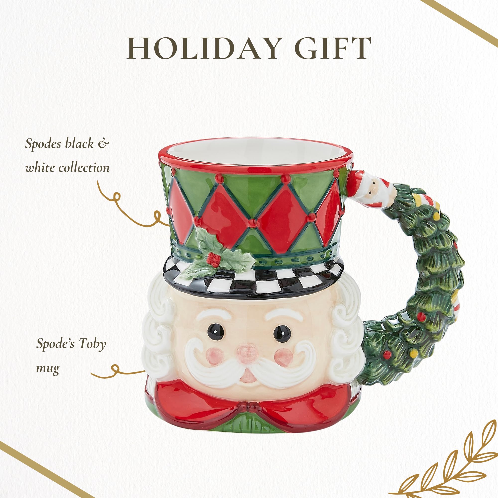 Amazon.com: Spode – Christmas Tree Nutcracker Toby Mug – 23 Oz