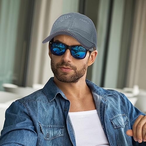 Miniatura 5 de Foaincore Summer Mesh Baseball Cap for Men Adjustable Breathable Caps Women Men's Hat Quick Dry Hats Casual Trucker Hat