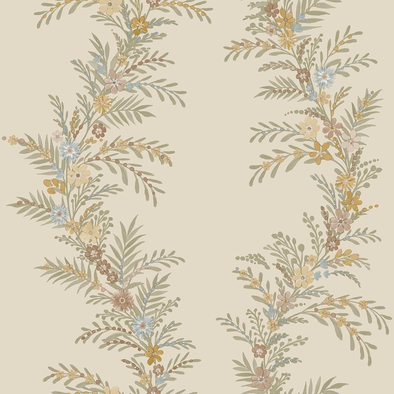 NuWallpaper Chris Loves Julia x Posy Vanilla Peel and Stick Wallpaper, CJS6323