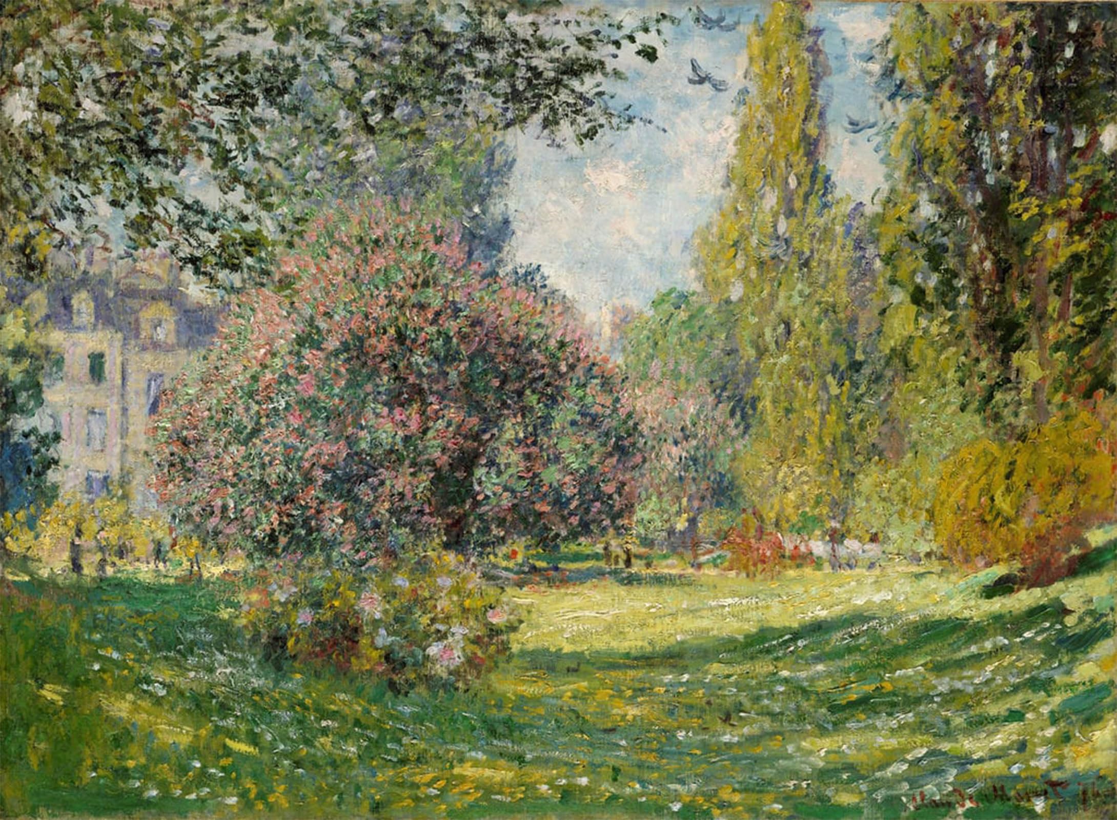 ARTXLXXBN Famous Prints Artwork Pictures Poster Painting Art Landscape the Parc Monceau by Claude Monet Artwork Landscape Pictures for Home Decor 60x90cm