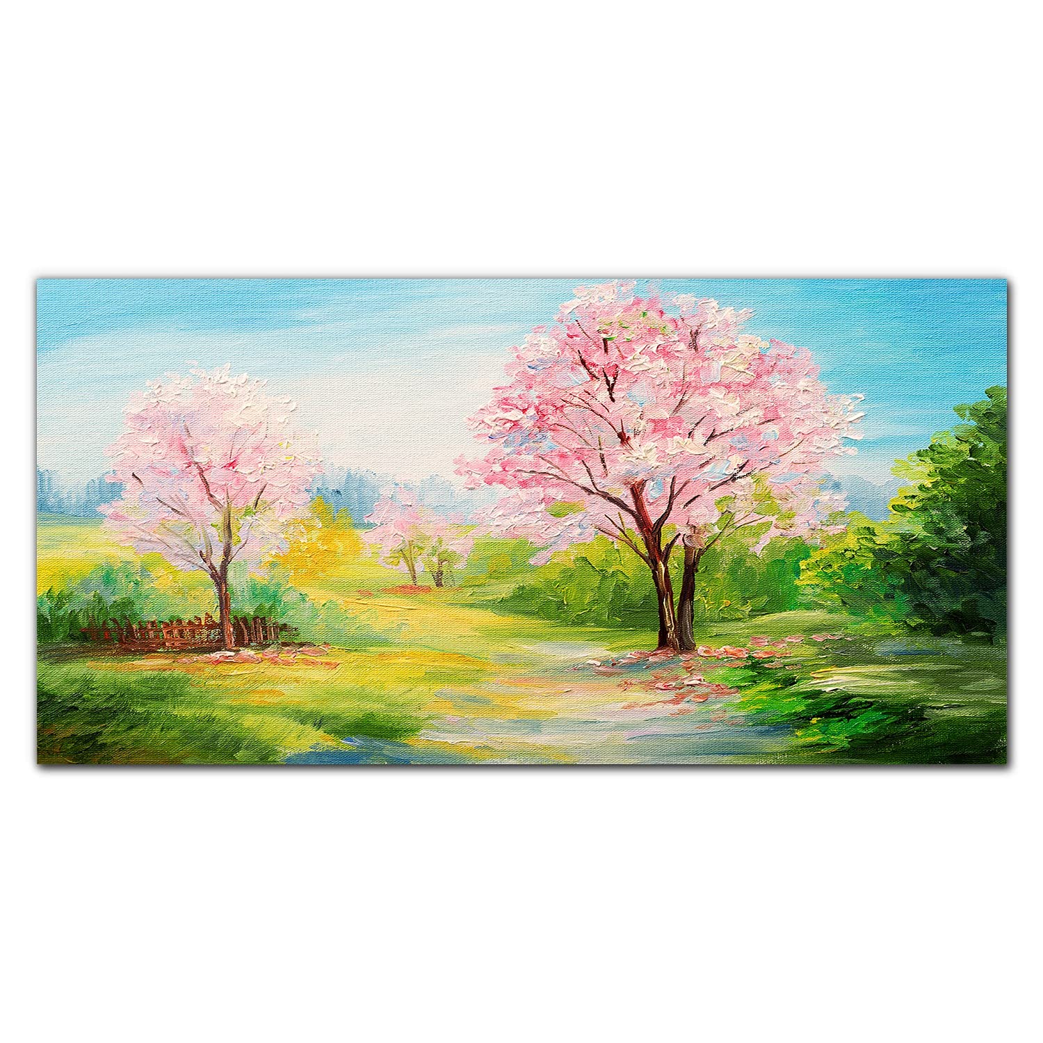 Crédence de cuisine en verre trempé anti-taches 120x60cm motif arbustes