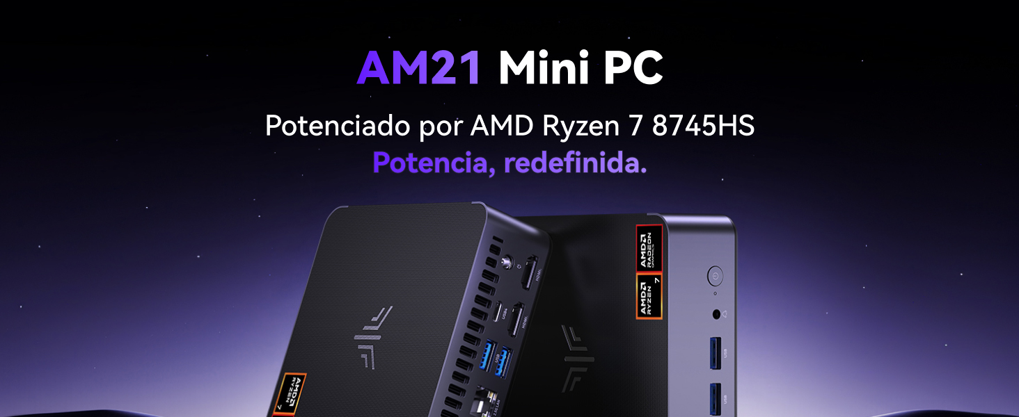 NiPoGi AM21 Mini PC Ryzen 7 8745HS(8C/16T, MAX 4,9 GHz),16GB DDR5