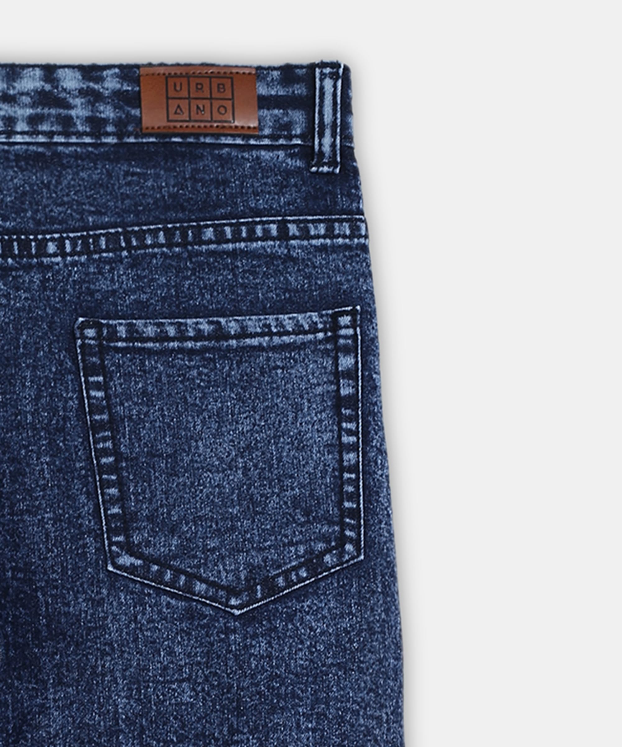 Urbano Juniors Boy's Blue Regular Fit Washed Denim Jeans Stretchable (junjeantowlboy-mblue-11-12) - Image 6 thumbnail