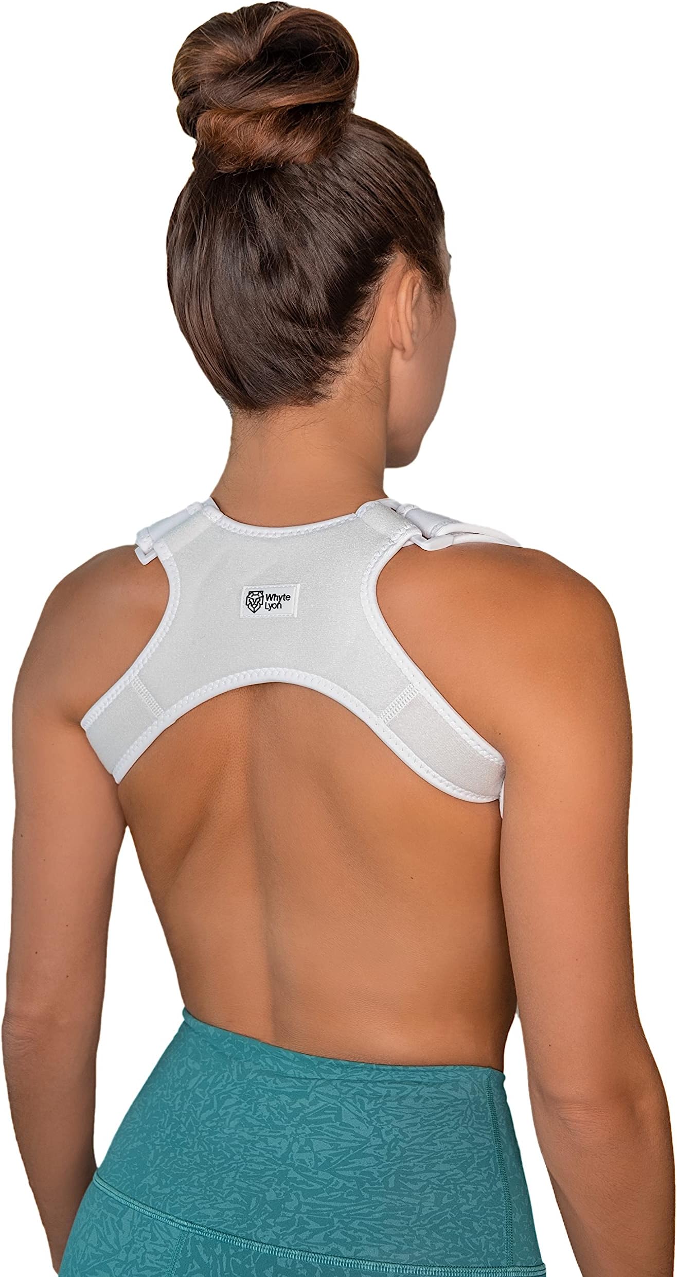 Upper Back Posture and Neck Hump Corrector - for Women and Men - Support Brace and Straightener for Pain Relief - Rounded Shoulder and Buffalo Hunchback Alignment - Discreet Under Clothes - White