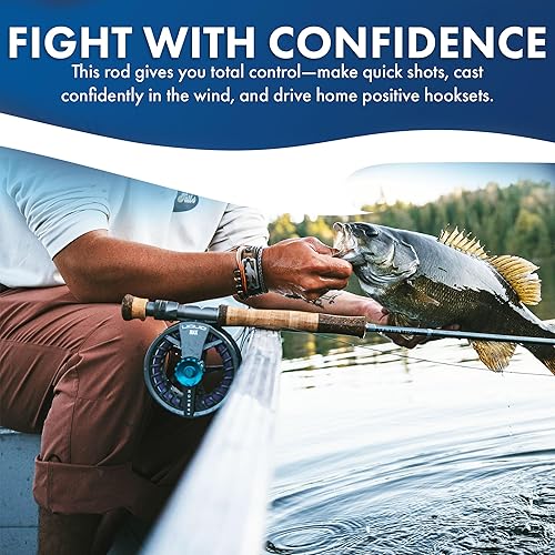 Miniatura 4 de LAMSON Caña y carrete de pesca con mosca de acción rápida Liquid Max Combo | Agua salada + agua potable | Tubo de viaje Cordura y estuche de carrete