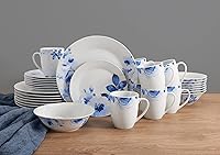 Vista 4 de Fitz and Floyd Bloom - Juego de vajilla de 32 piezas, servicio para 8, diseño de flores