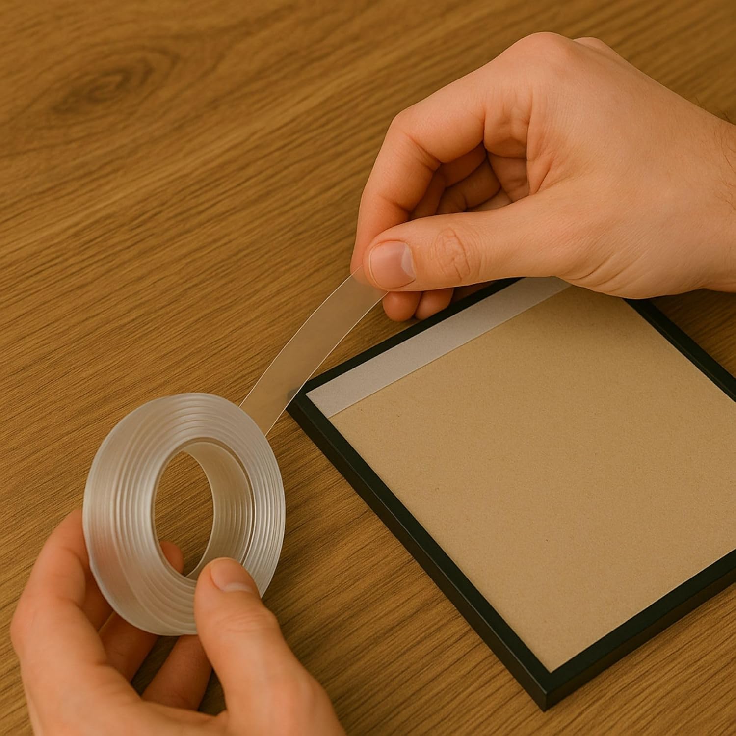 GTSE Double Sided Mounting Tape - Heavy Duty Adhesive 1.18in x 9ft Clear Nano Tape for Picture Hanging, Removable Sticky Pads, Posters, Wall Décor, Carpets, DIY Projects - 20 Rolls