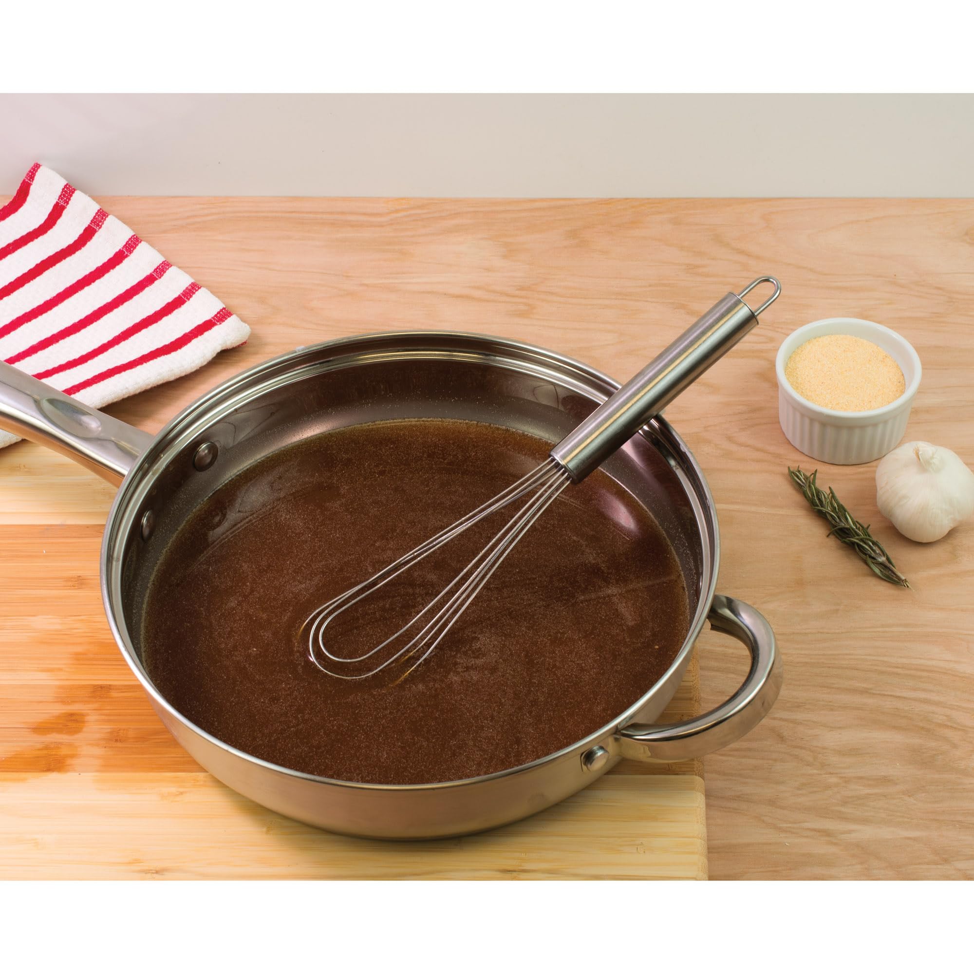 Mrs. Anderson's Baking 22012 - Batidor plano de acero inoxidable