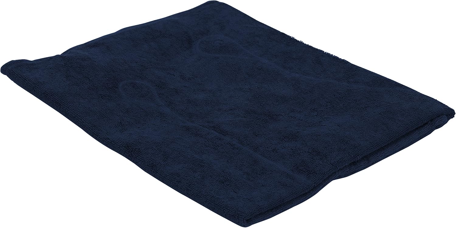 Deluxe Comfort Terry Cloth - Easily Inflatable with Secure Suction Cups - Hot Tub and Jacuzzi-Safe - Spa Quality - Bath Pillow 31012N Navy Blue