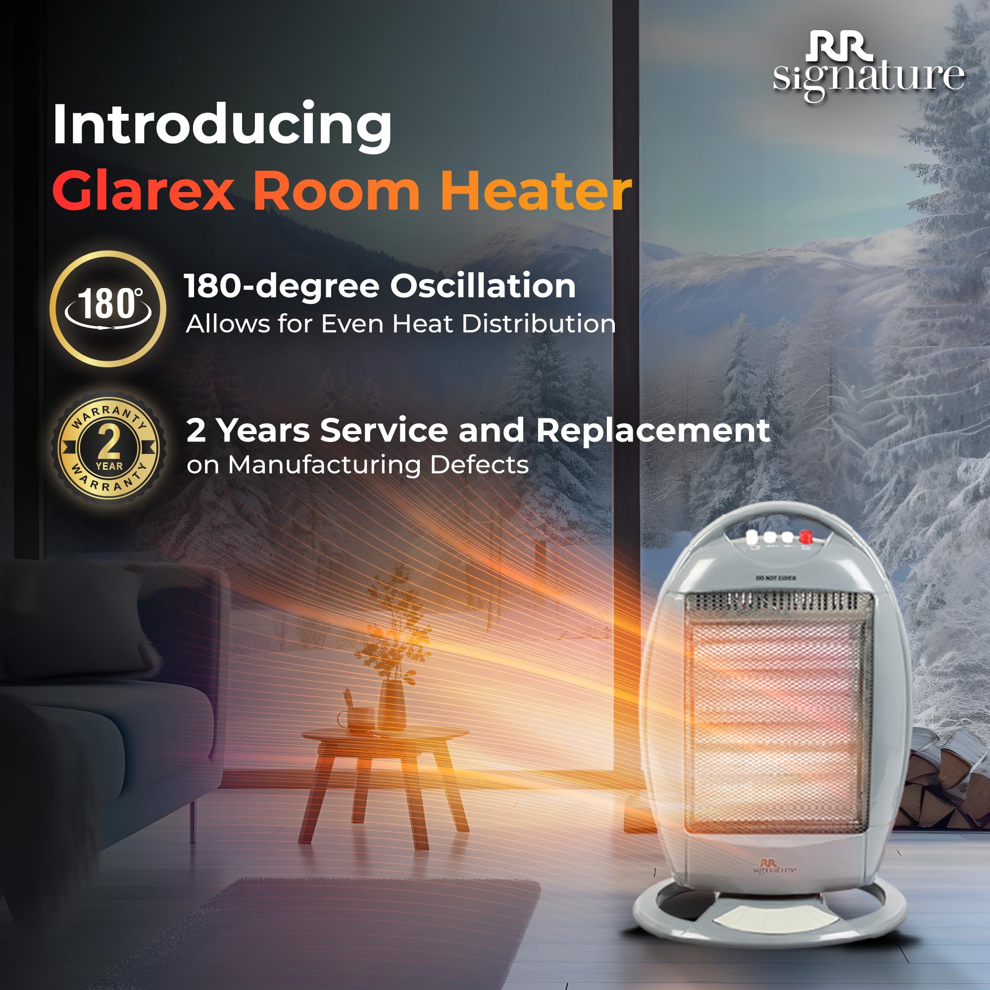 RR GLAREX Halogen Heater - Powerful & Quiet -2 RR GLAREX Halogen Heater - Powerful & Quiet -2