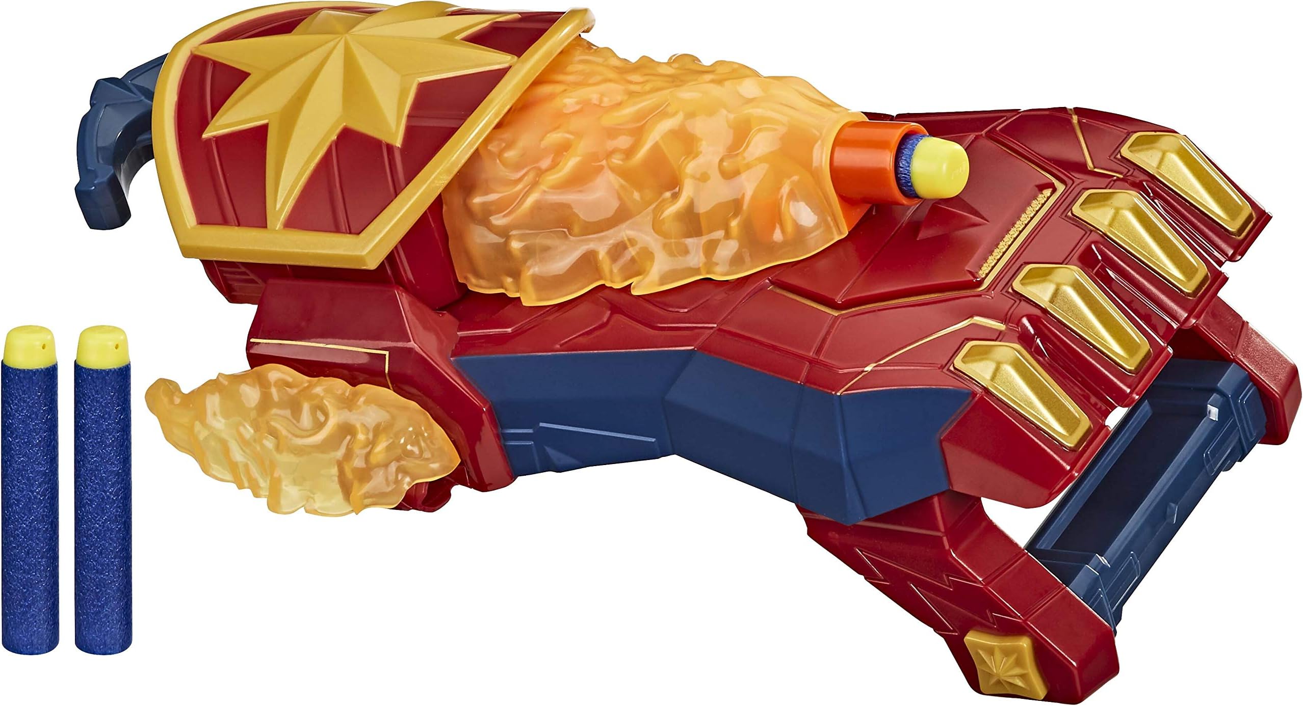 NERF Power Moves Avengers Captain Photon Blast Gauntlet NERF Dart-Launching Toy for Kids Roleplay, Toys for Kids Ages 5 and Up