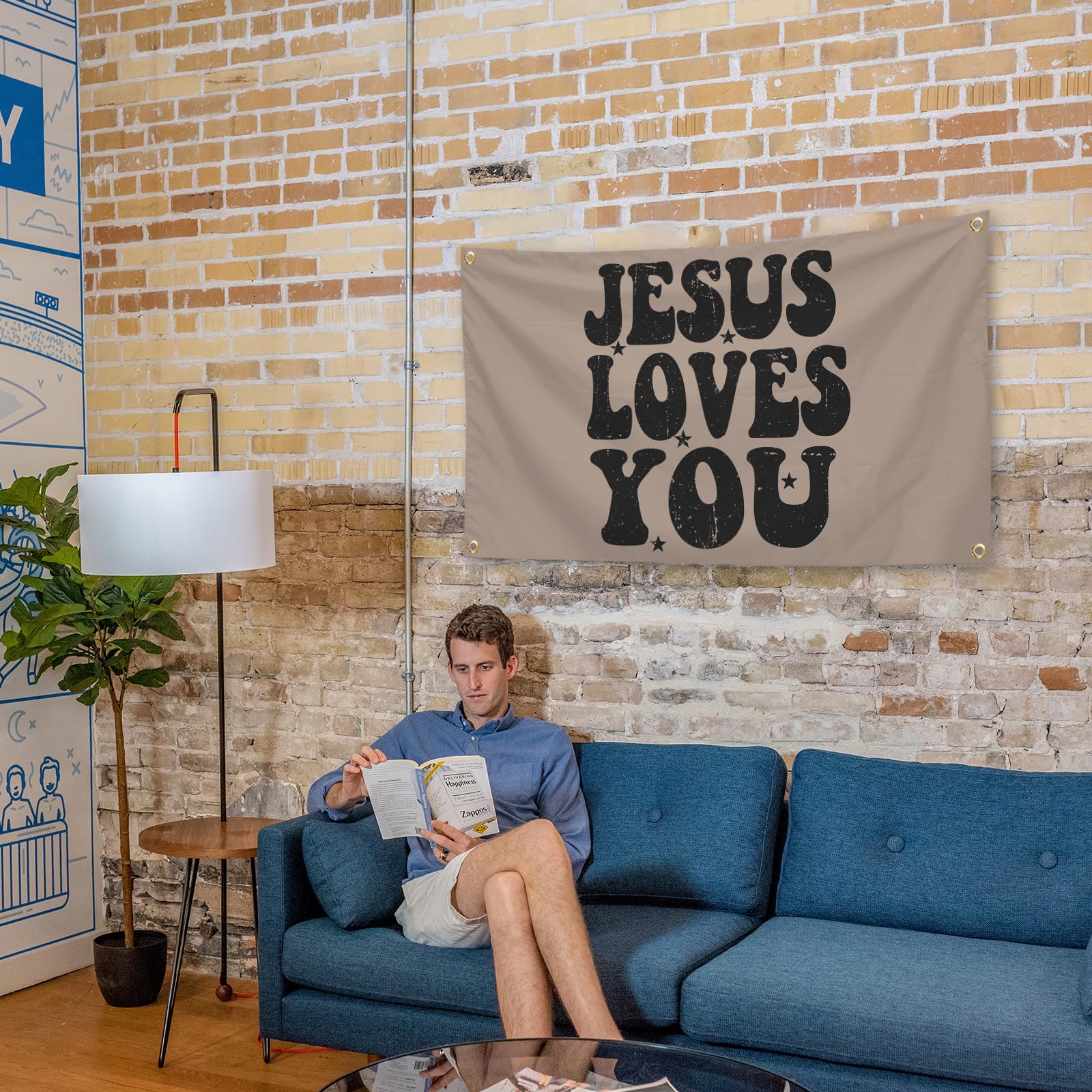 Amazon.com: NeeCs Jesús te ama para colgar en la pared, 3 x 5 pies,  dormitorio, dormitorio universitario, decoración del hogar, divertido tapiz  meme : Hogar y Cocina