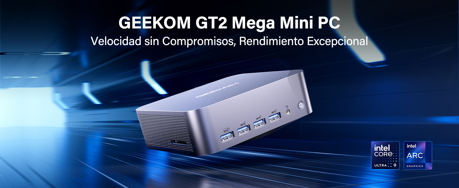 GEEKOM AI Mini PC GT2 Mega with Intel Core Ultra 9-285H | Dual 2.5