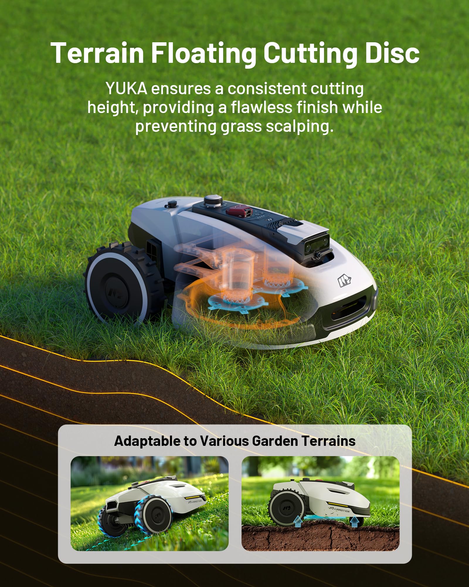 MAMMOTION YUKA 2000 Robot Tondeuse et Vidage Automatique — vue 3