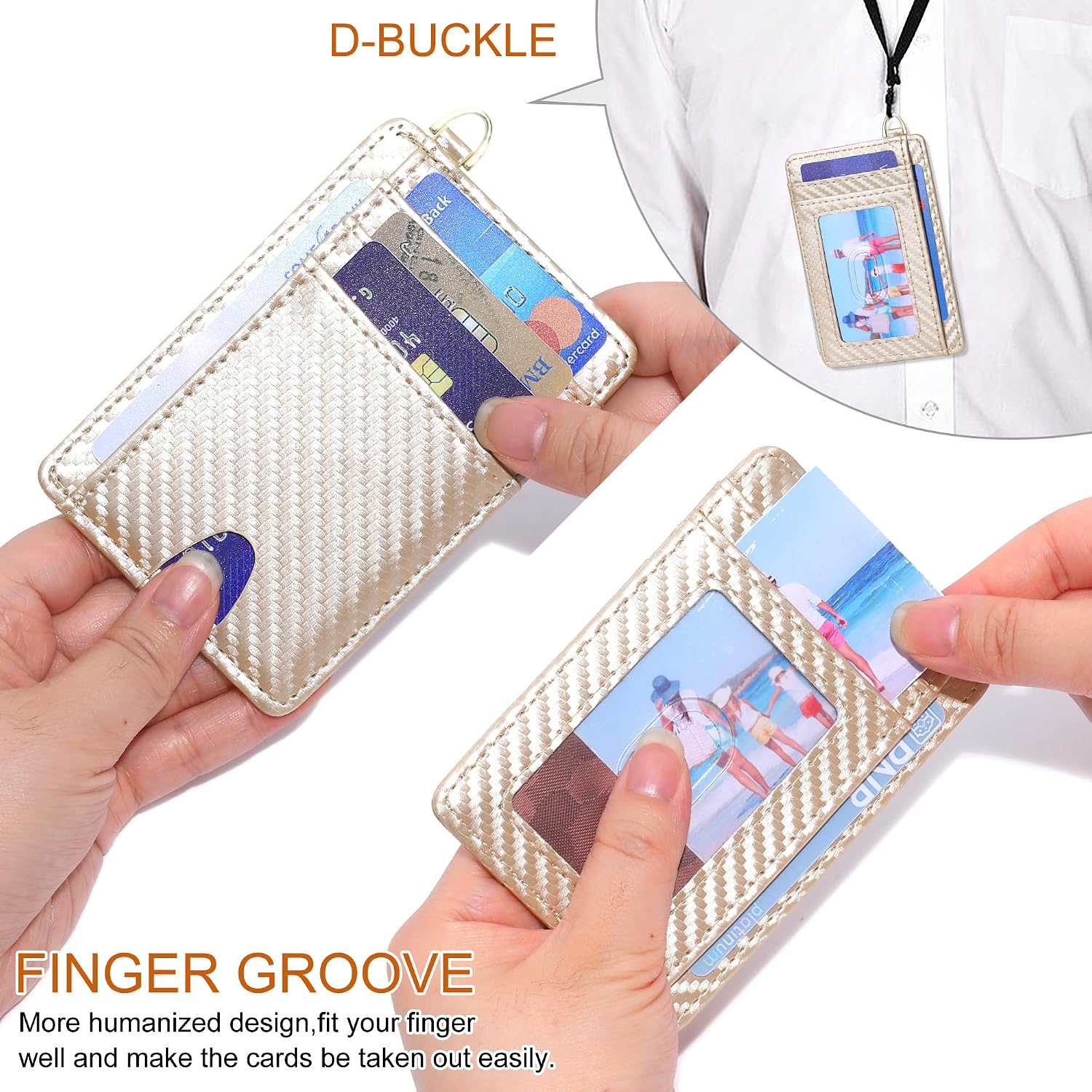 GEEAD Slim Minimalist Front Pocket RFID Blocking Card Holder Wallets for Men & Women image 5