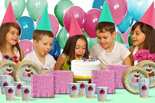 Miniatura 7 de Heladería Suministros para fiesta de cumpleaños – Decoraciones de fiesta de helado – Suministros para fiesta de helado – Suministros para fiesta de