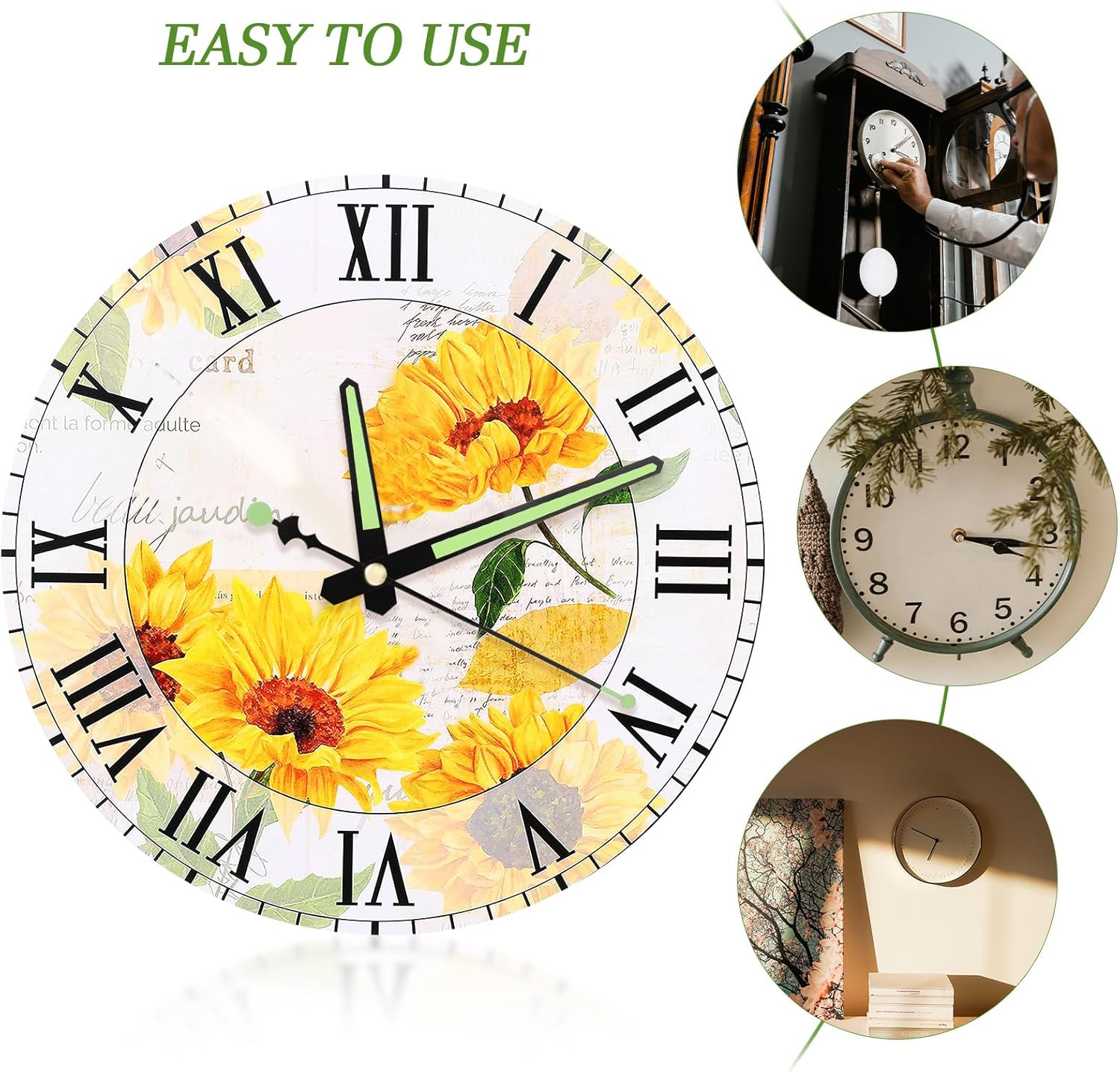 2 Sets Quartz Clock Movement Mechanism Battery Operated Hands Clock Repair Replacement Parts Kit