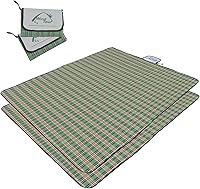 Vista 10 de Wind Tour Manta de picnic impermeable con correa de transporte, tapete plegable a prueba de arena para exteriores, para campamento, playa, parque