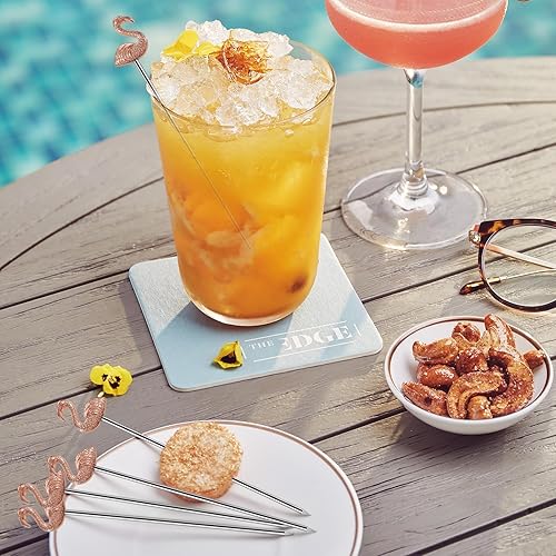 Miniatura 6 de Palillos para Cóctel, Palillos de Cóctel de Acero Inoxidable Palillos de Aceituna Martini para Bar Barbacoa Fruta, Palillos de Bebida Bloody Mary