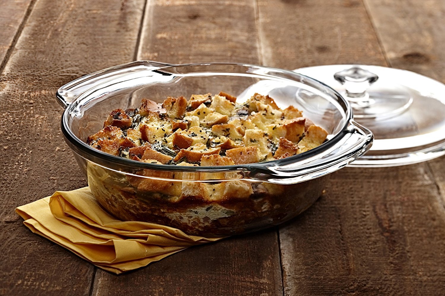 Amazon.com: Anchor Hocking 2 quart Glass Casserole Dish, Clear