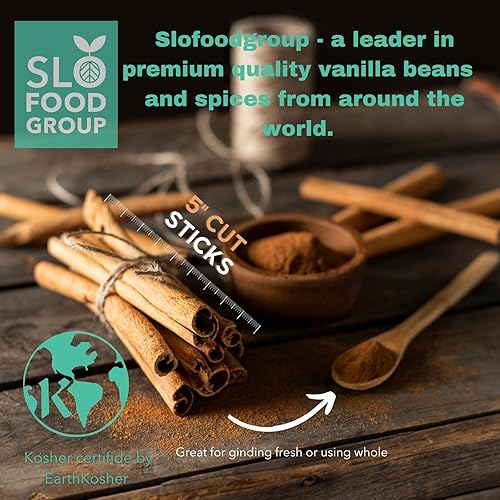 Miniatura 5 de Slofoodgroup Palitos de canela de Saigón varillas de canela de Vietnam para cocinar y hornear 2 onzas
