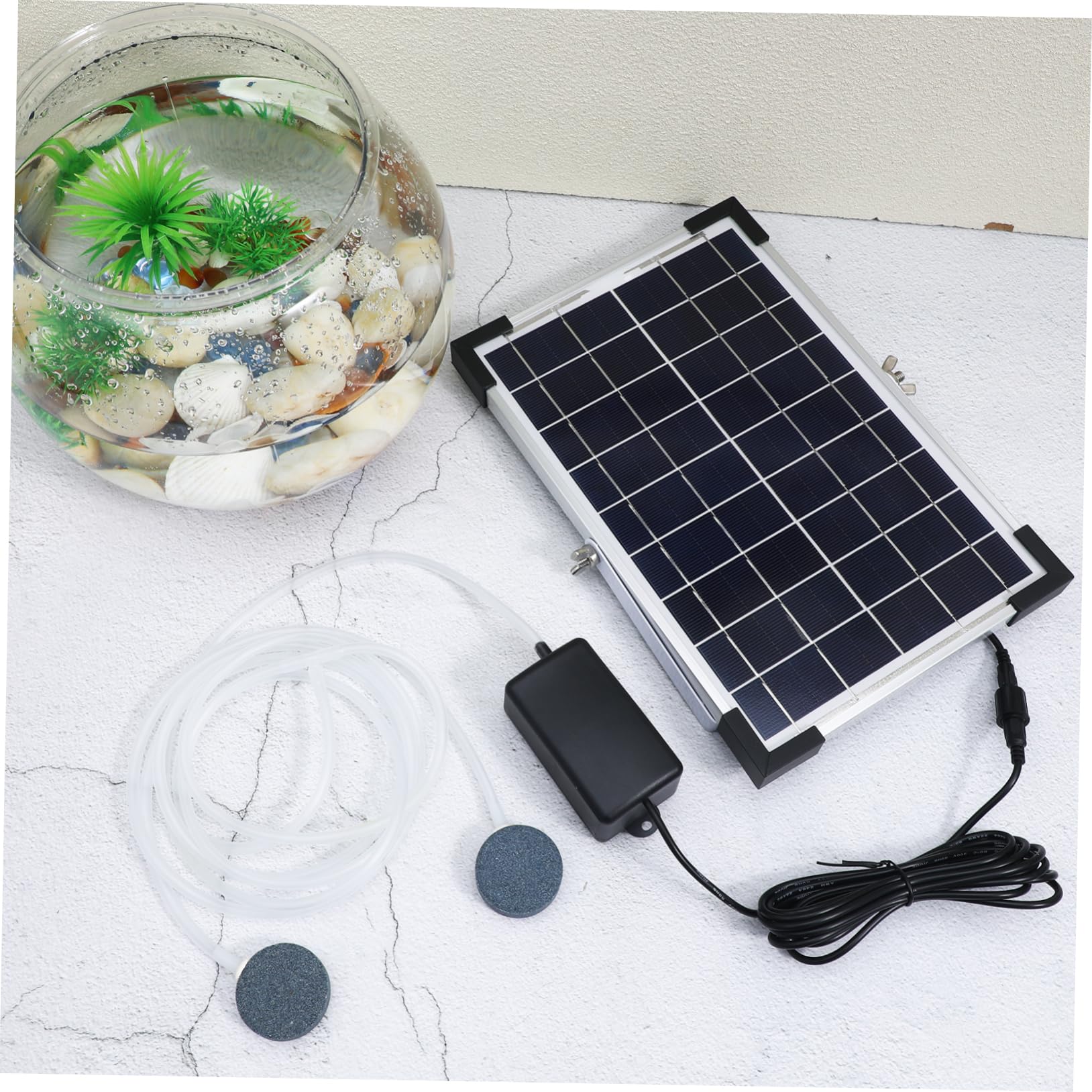 HEMOTON Pompa Solare Per Ossigeno Pompa Solare Per Acquario Per Laghetto Di Ossigenazione Aeratore Per Acquario