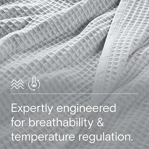 Miniatura 3 de DOZ - Manta de cama de algodón orgánico de bambú de alta calidad para sofá y sofá, alta GSM, ligera y ultrasuave, transpirable, manta de verano para