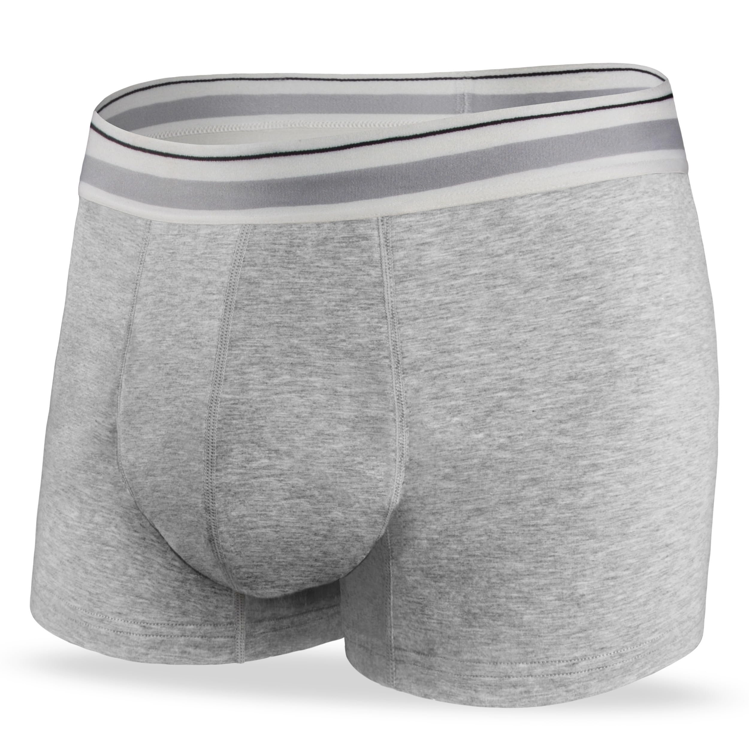 REELINDRY Men’s Incontinence Underwear Washable Leak Proof Boxer Briefs Absorbency 2.3 oz Prostate Bladder Control 1 Pack (Light Gray, XL)
