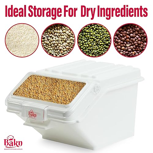 Miniatura 6 de Contenedor de ingredientes para estante de 6.3 galones/100 tazas con tapa abatible y cuchara incluidas