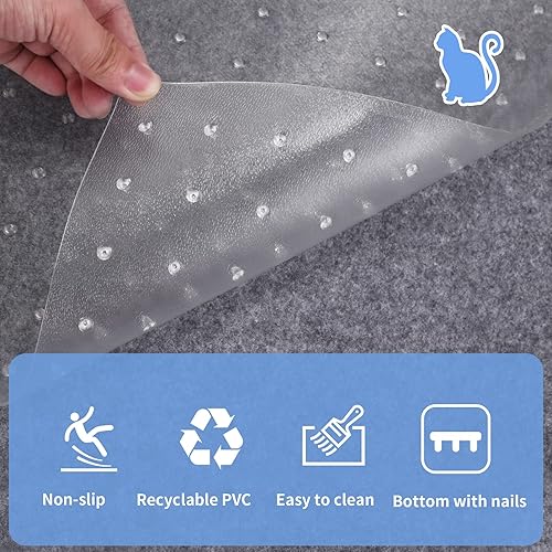 Miniatura 3 de Protector de alfombra de gato de 8.2 pies, protector antideslizante para mascotas, tapón de arañazos de alfombra en la puerta