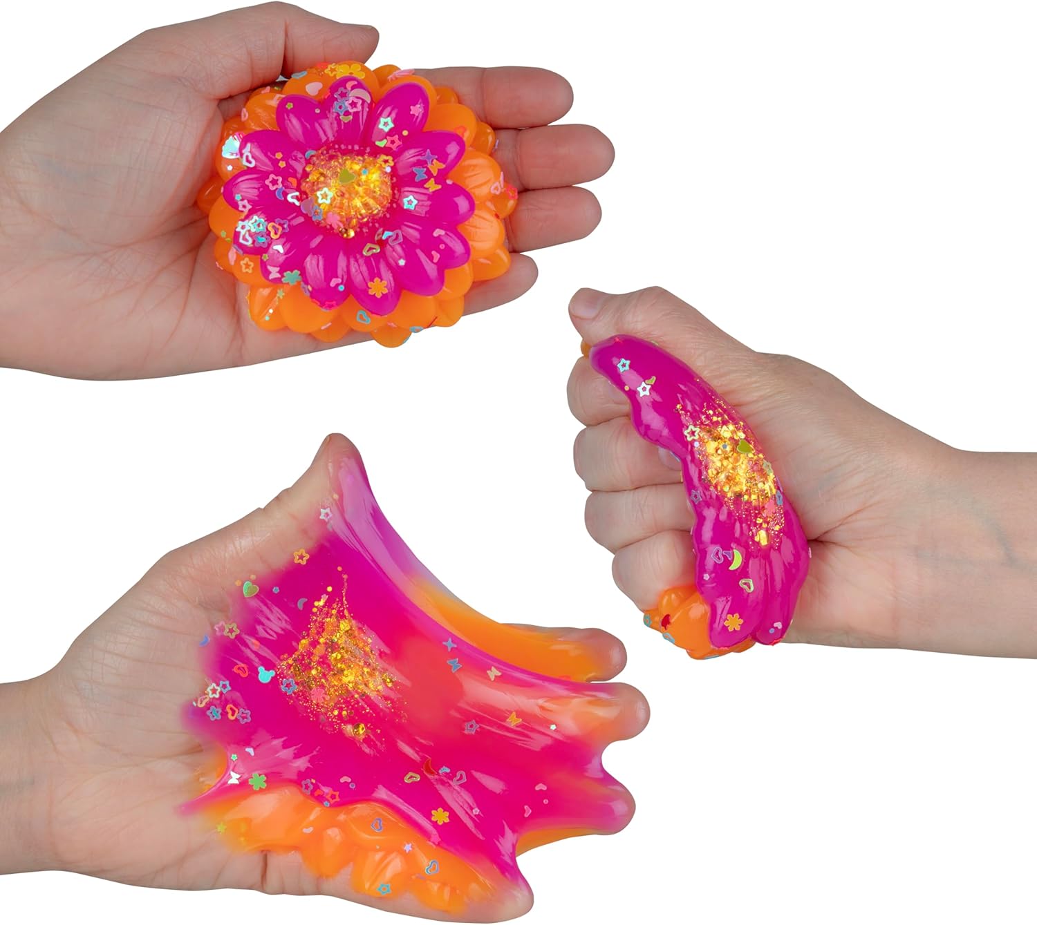 ORB Tabalicious Flowers TABA Squishy Daisy Toy - Soft, Sticky Daisy Flower TABA Squishies to Squish and Squeeze, Perfect for Stress Relief - Fun Kawaii Fidget and Sensory Toys for Kids and Adults