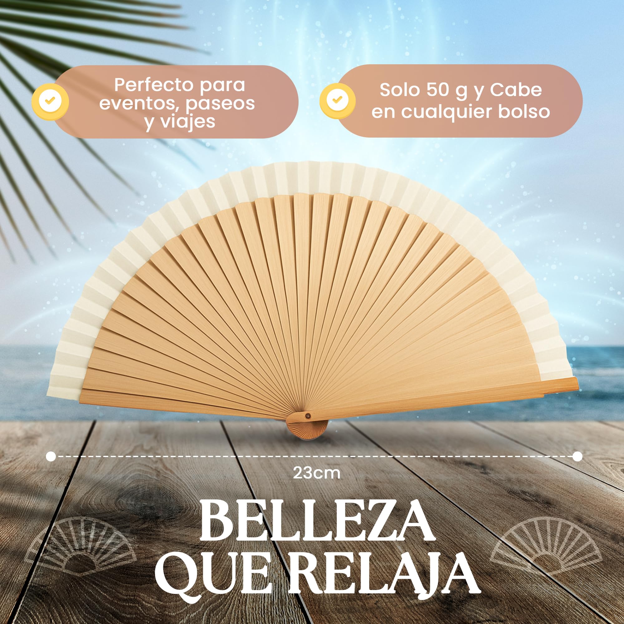 Abanicos de madera original - abanicos españoles - abanico para bodas pequeño para hombre y mujer