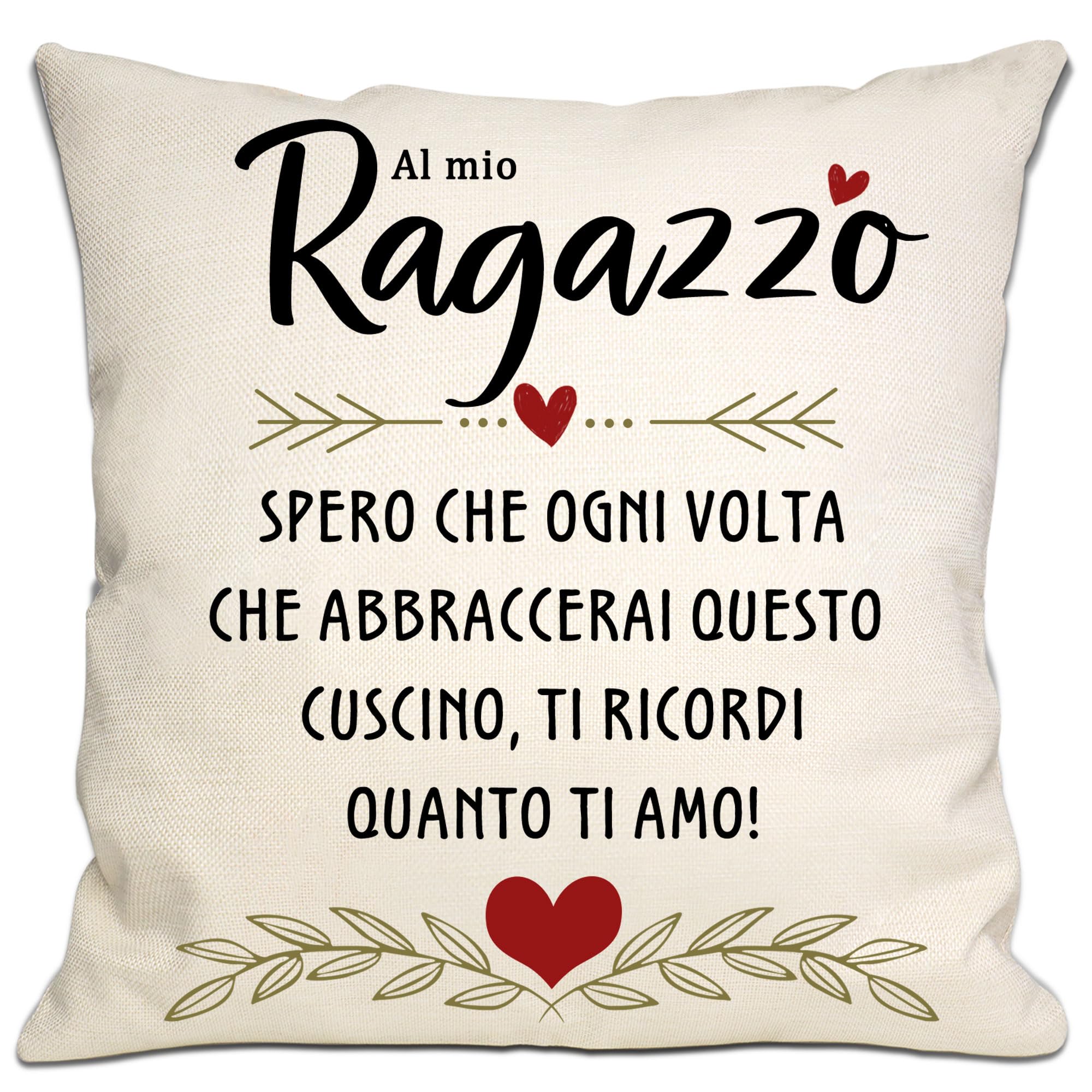 Al mio ragazzo spero che ogni volta che abbracci questo cuscino ti ricorda quanto ti amo Cuscino Cover Boyfriend Regalo per Compleanno San Valentino Anniversario Natale(ragazzo)