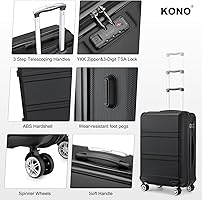 Kono Koffer Carry On Handbagage ABS PC Hardshell Travel
