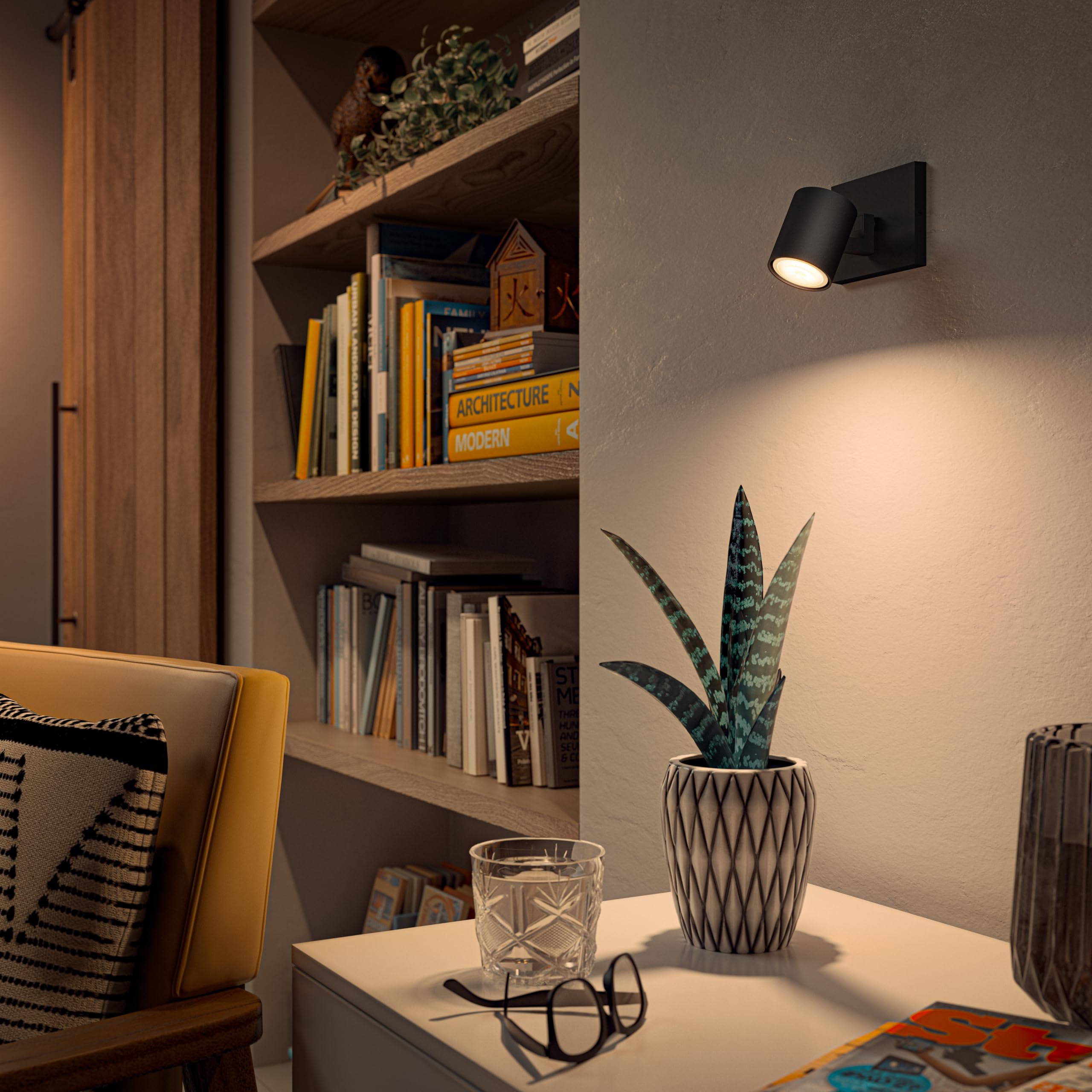 Philips Hue White Ambiance Runner 1er Spot schwarz, dimmbar, GU10 LED Lampe, App-Steuerung, Alexa kompatibel
