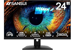 Monitor SANSUI de 24 pulgadas IPS FHD 1080P 75HZ HDR10, el televisor más barato