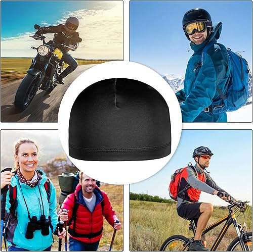 Miniatura 7 de Boao 6 gorras de ciclismo para correr y absorber el sudor, forro para casco para mujeres y hombres