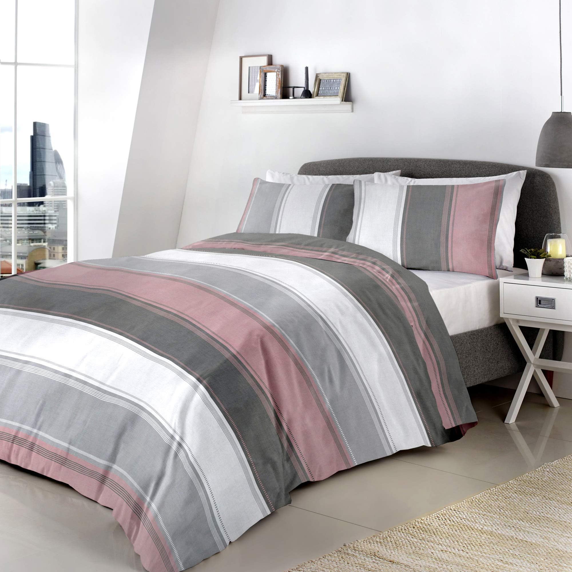 Fusion, 52% Polyester / 48% Cotton, Blush, Single, W135cm x L200cm (Duvet Cover), W50cm x L75cm (Pillow Case), FNYBH11P1U