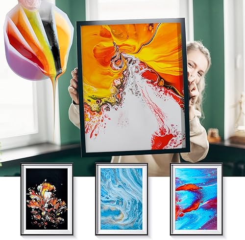 Miniatura 4 de LET'S RESIN Vasos divididos de silicona, 4 tazas de mezcla de resina gruesa y reutilizable con 2-5 canales, separadores de suministros de pintura