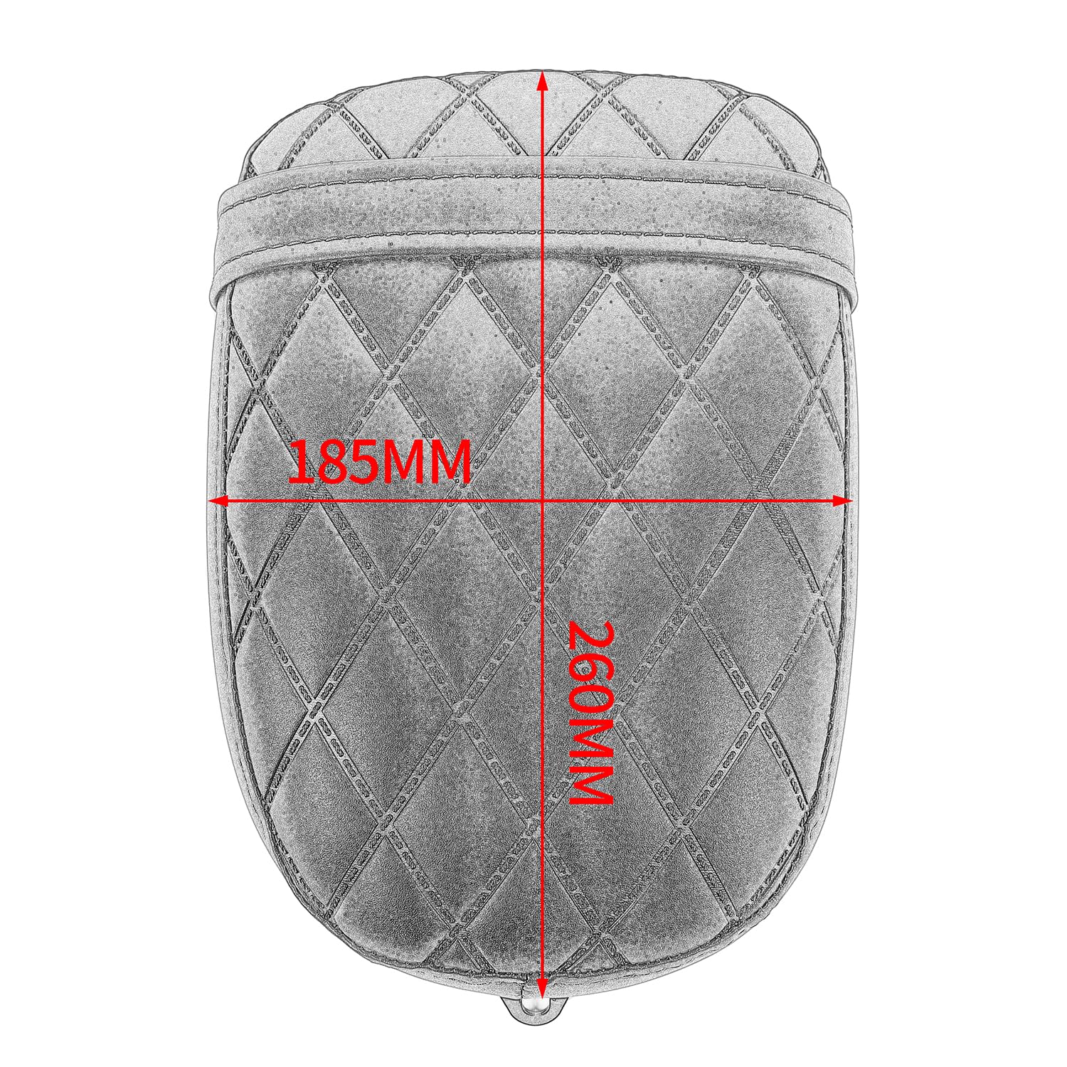 Sella Posteriore per Passeggero Moto per Rebel 500 300 2017 2018 2019 2020 2021 2022 2023 2024 2025 2026 CMX500 CMX300 Set Cuscino Singolo e Imbottitura Passeggero (Posteriore Nero)
