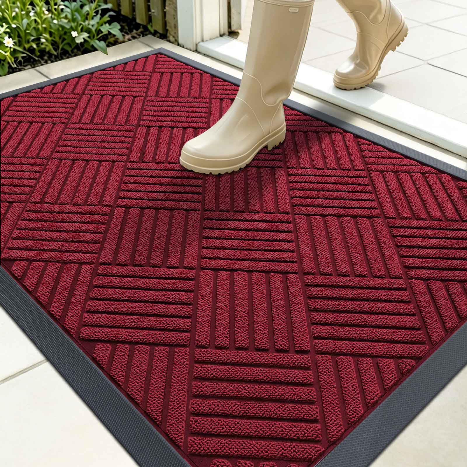 OLANLY Front Door Mat Outside Entrance 35x23, Waterproof Heavy-Duty Doormat
