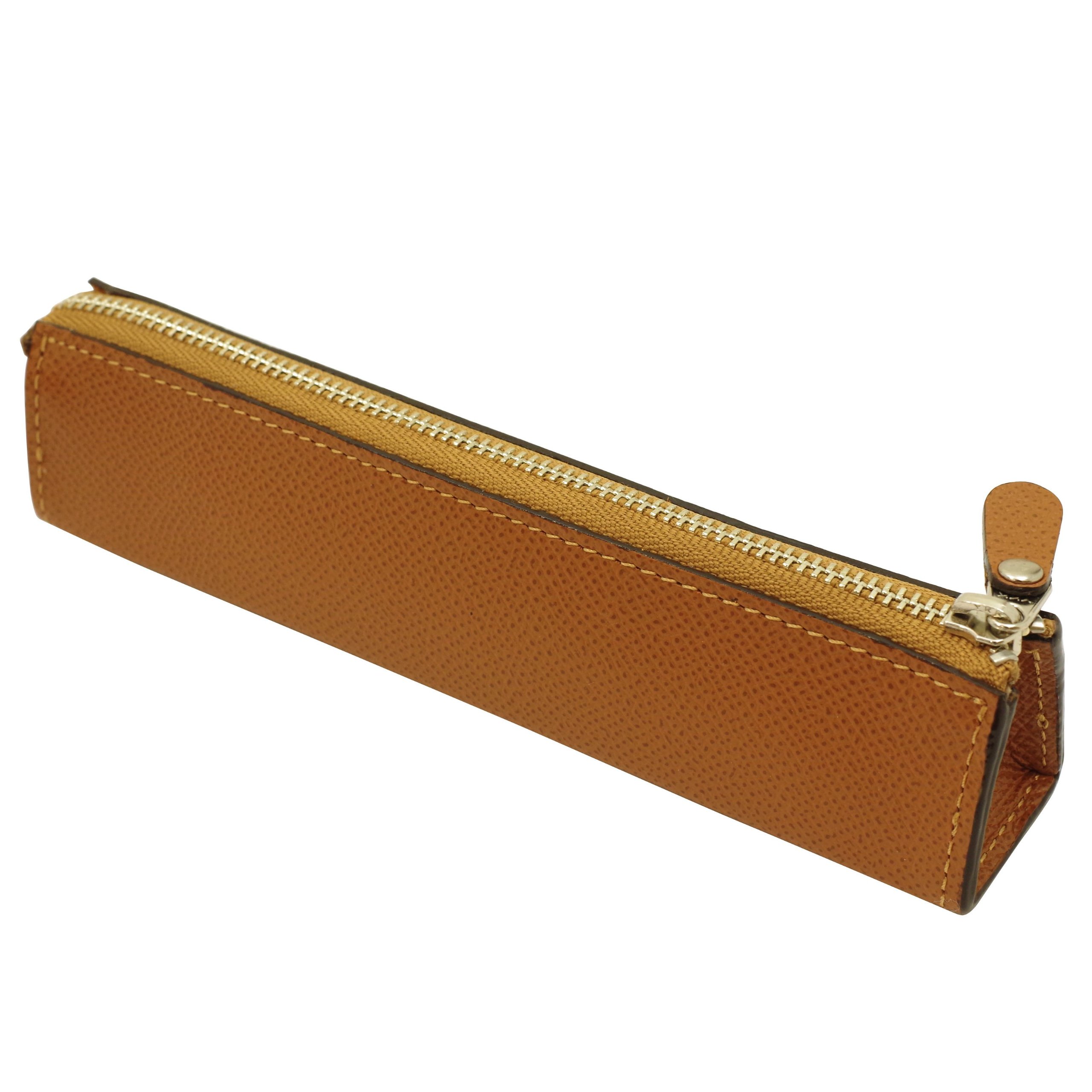 Amazon | スリップオン NC ファスナーペンケース 本革【ゴールド
