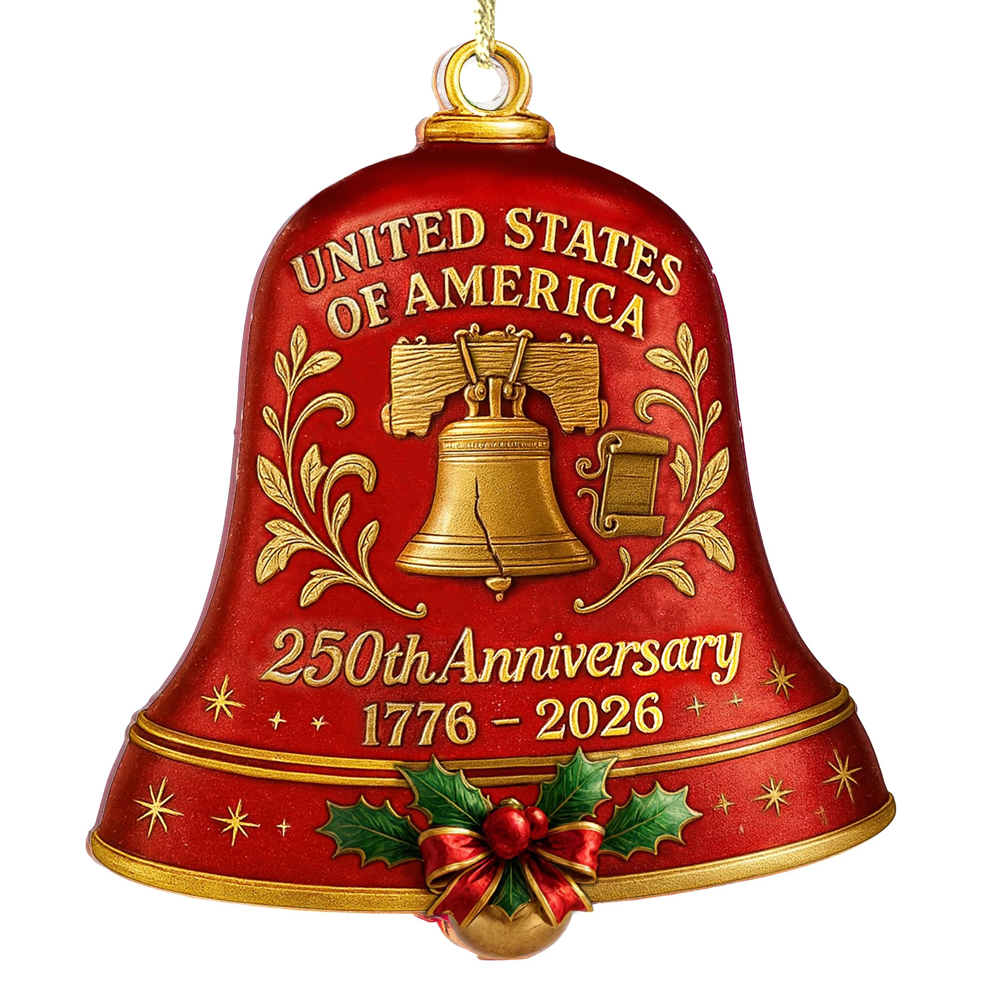 250 Anniversary USA Christmas Ornament, Christmas in July Decorations