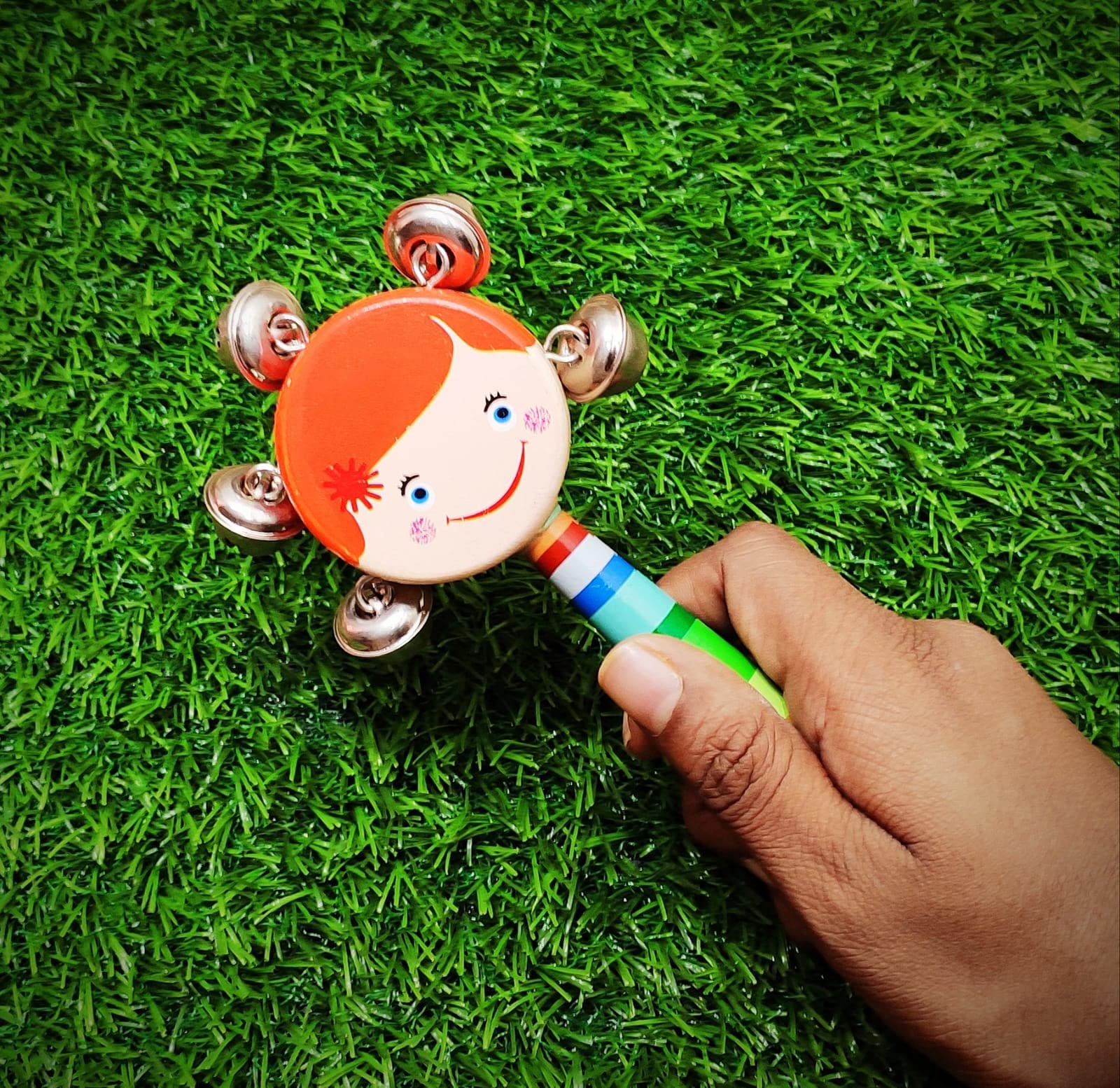 Vemlons Rattle Toy Jhunjhuna Wooden Toy jhunjhuna Wooden Colourful Toys for New Born Baby, Musical Infant Toy, / Dugi Dugi Rattle Sweet Cuddle Infant of JhunJhunas 1