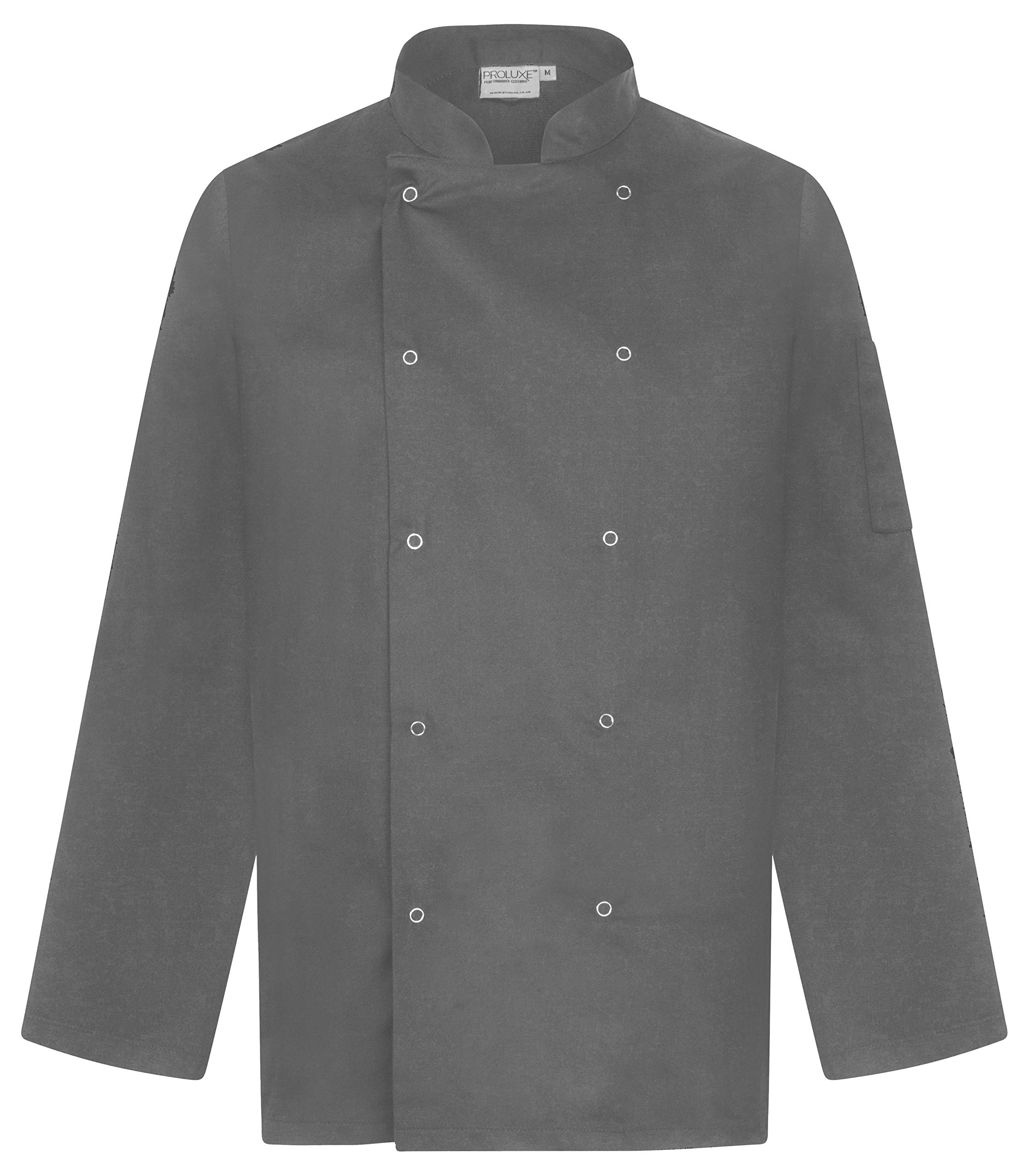 ProluxeProfessional Chef Jacket - Long Sleeve - Unisex - Modern Fit - Black, White & Grey available