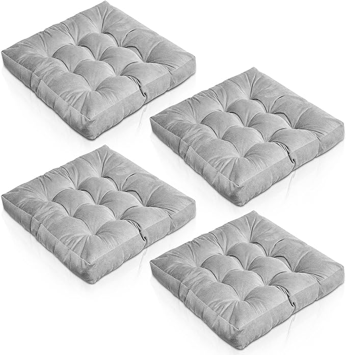 Weysat 4 Pcs Meditation Floor Pillow Large Floor Pillow for