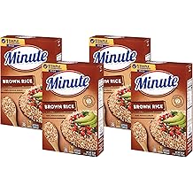 Riz brun minute, riz brun instantan&eacute; pour repas rapides, bo&icirc;te de 28 onces de 4
